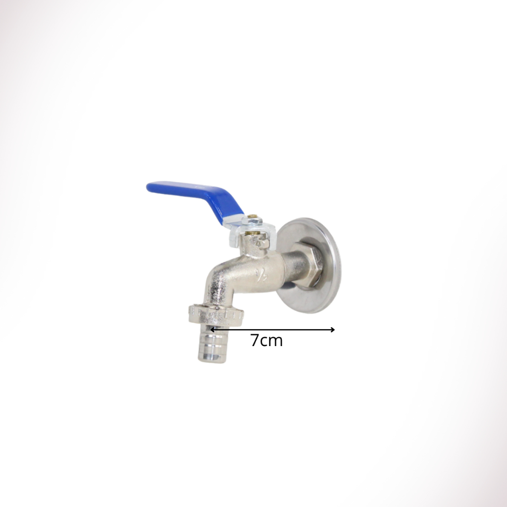 Torneira Esfera Jardim Tanque Com Bico 1/2 X 3/4 Inox