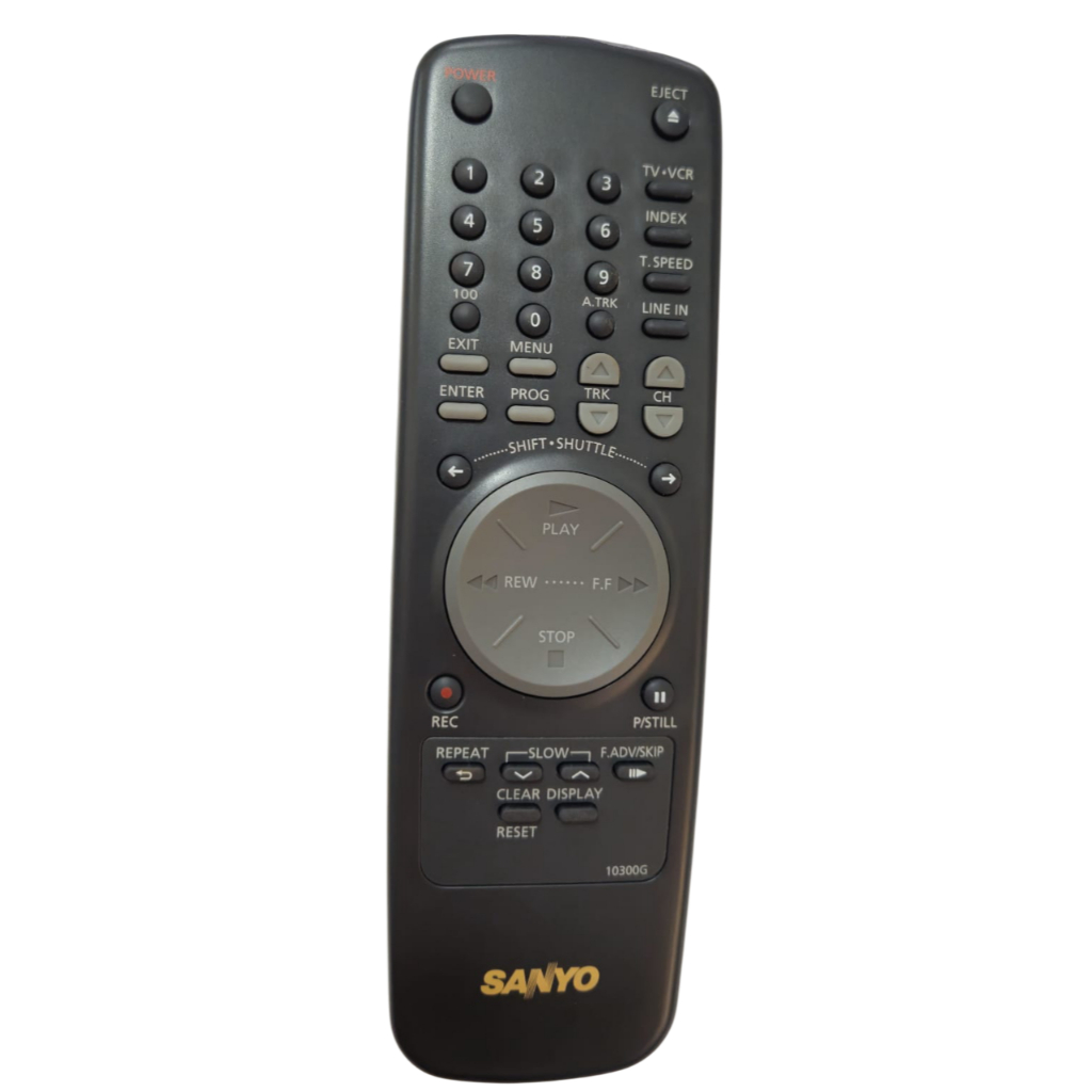Controle Remoto CR-0189 para Vídeo Cassete Sanyo 10300G