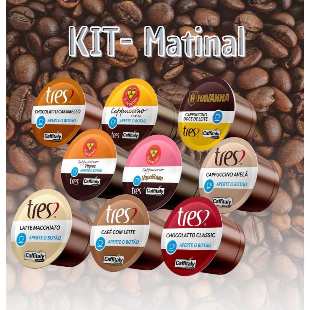 Kit 20/40 Cápsulas Três Corações Matinal Sortido – Bebidas Cremosas | Compatível Máquina TRES em Oferta na Shopee