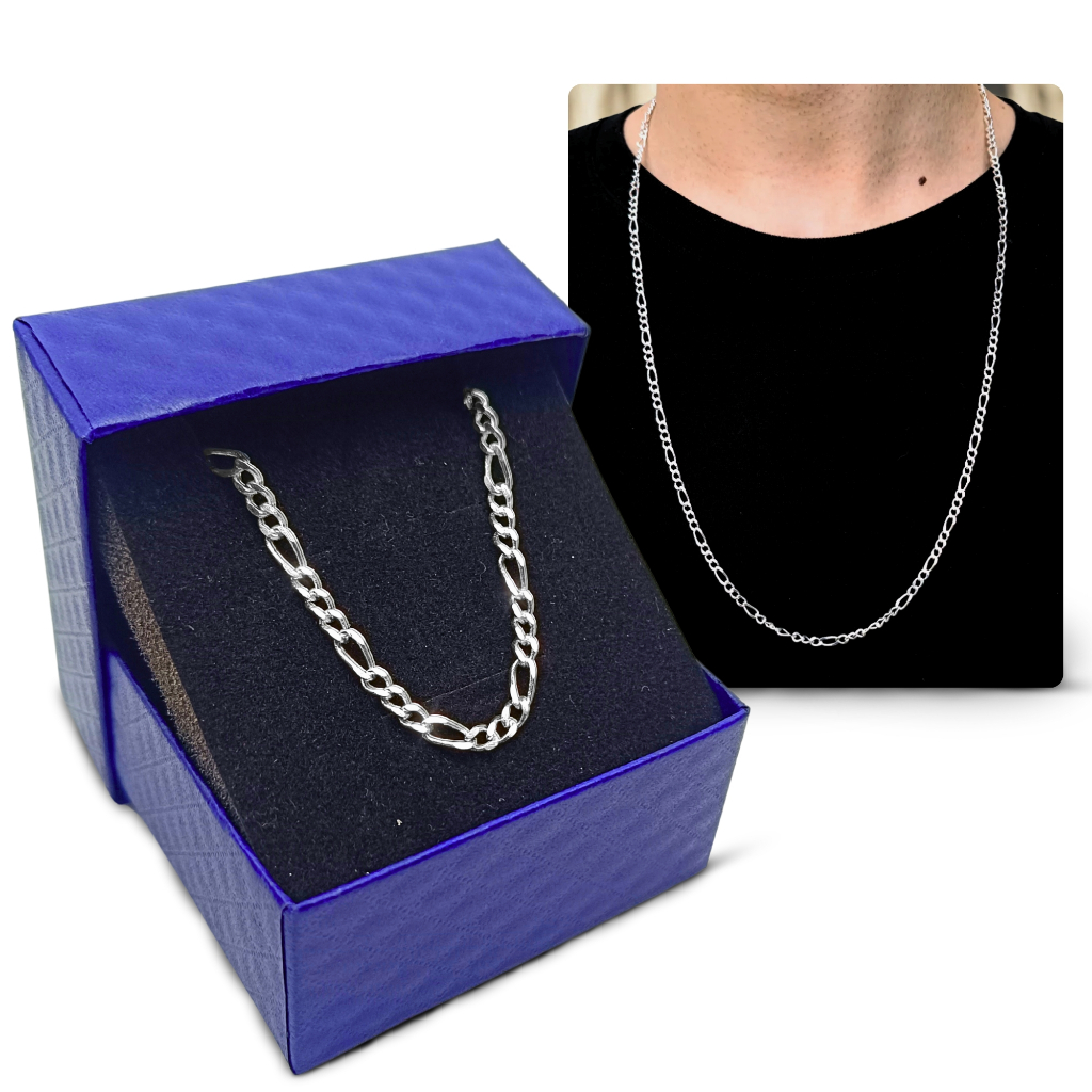 Corrente Masculina Grumet 70cm Prata 925 Cordão 3mm Colar Escama de Peixe Legítima Não Escurece 3x1 em Oferta na Shopee