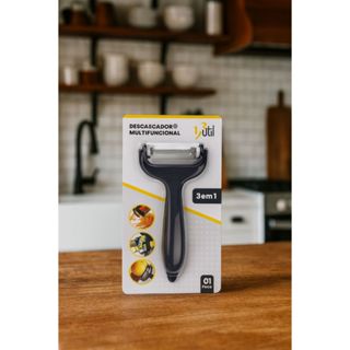 Descascador Multifuncional 3 em 1 Fatiador Prático De Legumes Frutas 3 Laminas Afiadas Aço Inox em Oferta na Shopee