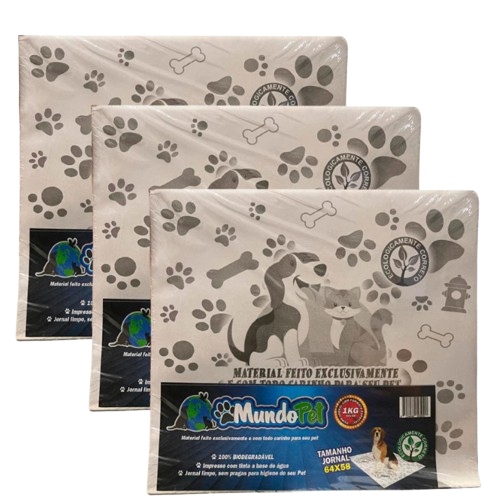 Jornal Papel Pet 1KG,2KG,3KG,4KG,5KG Tapete Biodegradável Folhas Grandes 64X58cm