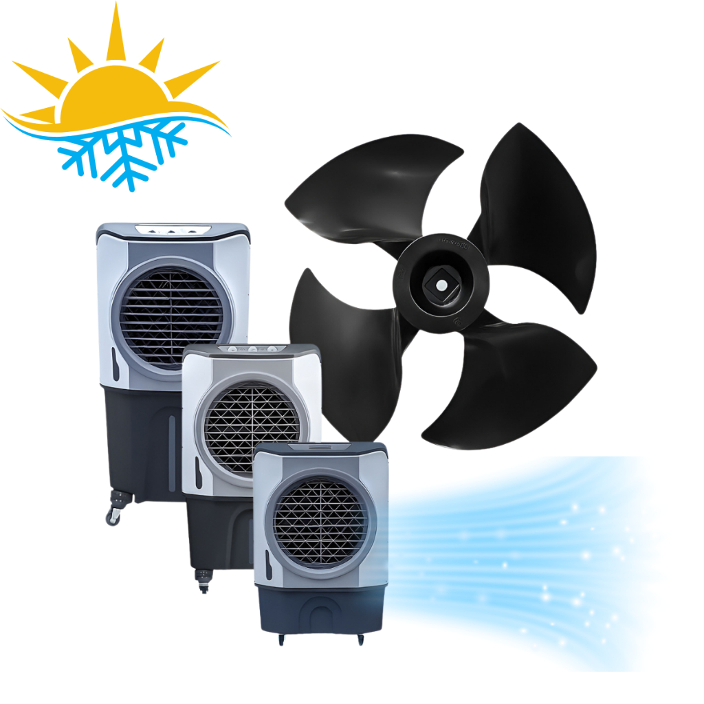 Imagem Hélice Para Climatizador Cli Pro 45 70 100 Litros Preto Ventisol Original Portatil 4 Pás Reposição