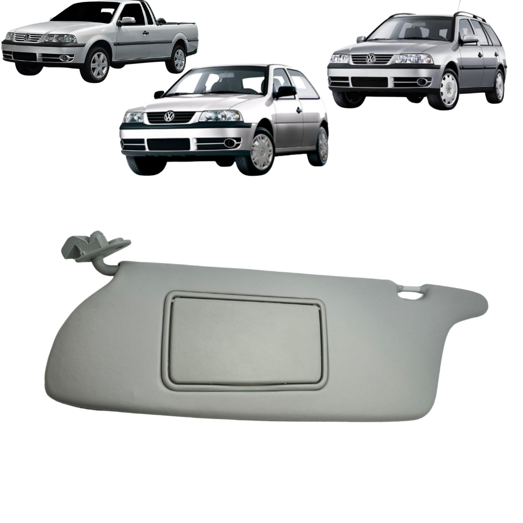Quebra Sol GOL PARATI SAVEIRO G2 G3 G4 - 1995 a 2005 - Cinza Com espelho em Oferta na Shopee