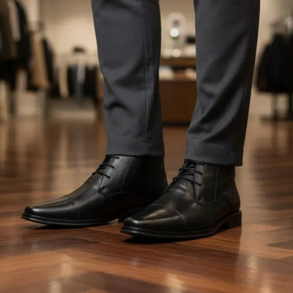 Bota Social Couro Legítimo Linha Sport Fino Br2 Footwear - 921 - Preto