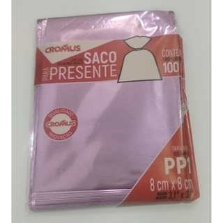 Saco metalizado adesivado 8x8cm 100 unidades em Oferta na Shopee