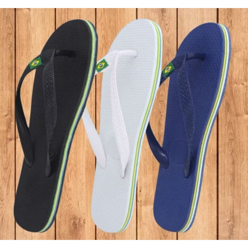 KIT 2 PARES DE CHINELO LISO COM BANDEIRINHA em Oferta na Shopee