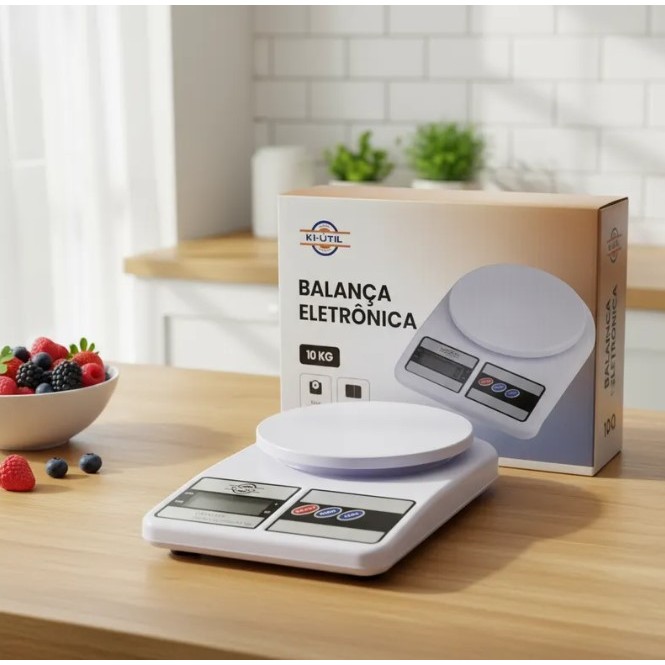 Balança digital de cozinha com precisão de 1 g