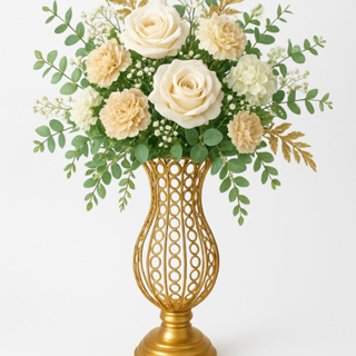 Vaso Detalhe Em Argola 45 Altura Para Flores Dourado Para Festa Casa Decoração em Oferta na Shopee