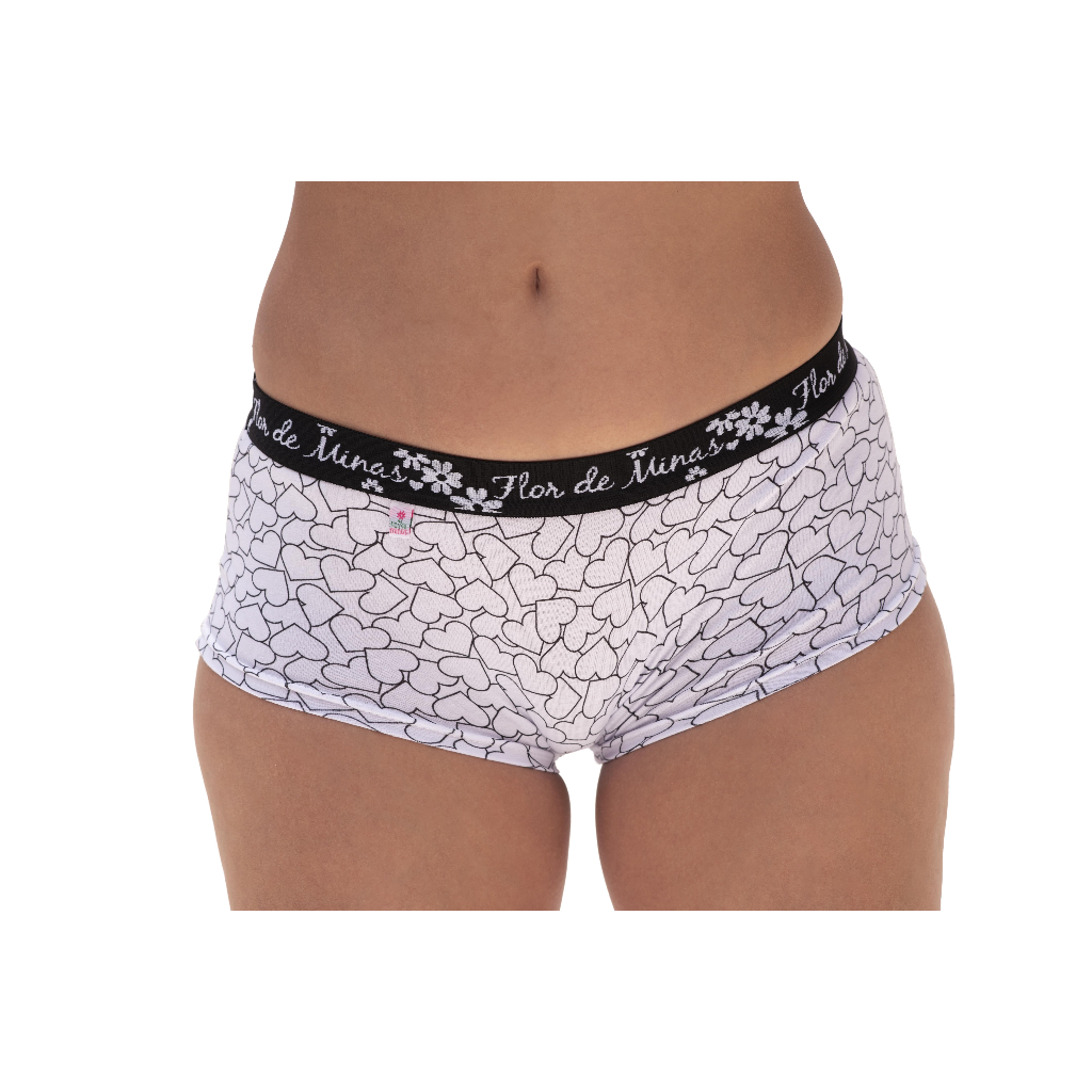 Calcinha Kit 6 ou 3 Peças Shortinho Box Feminino Boxer Cotton Short Estampada