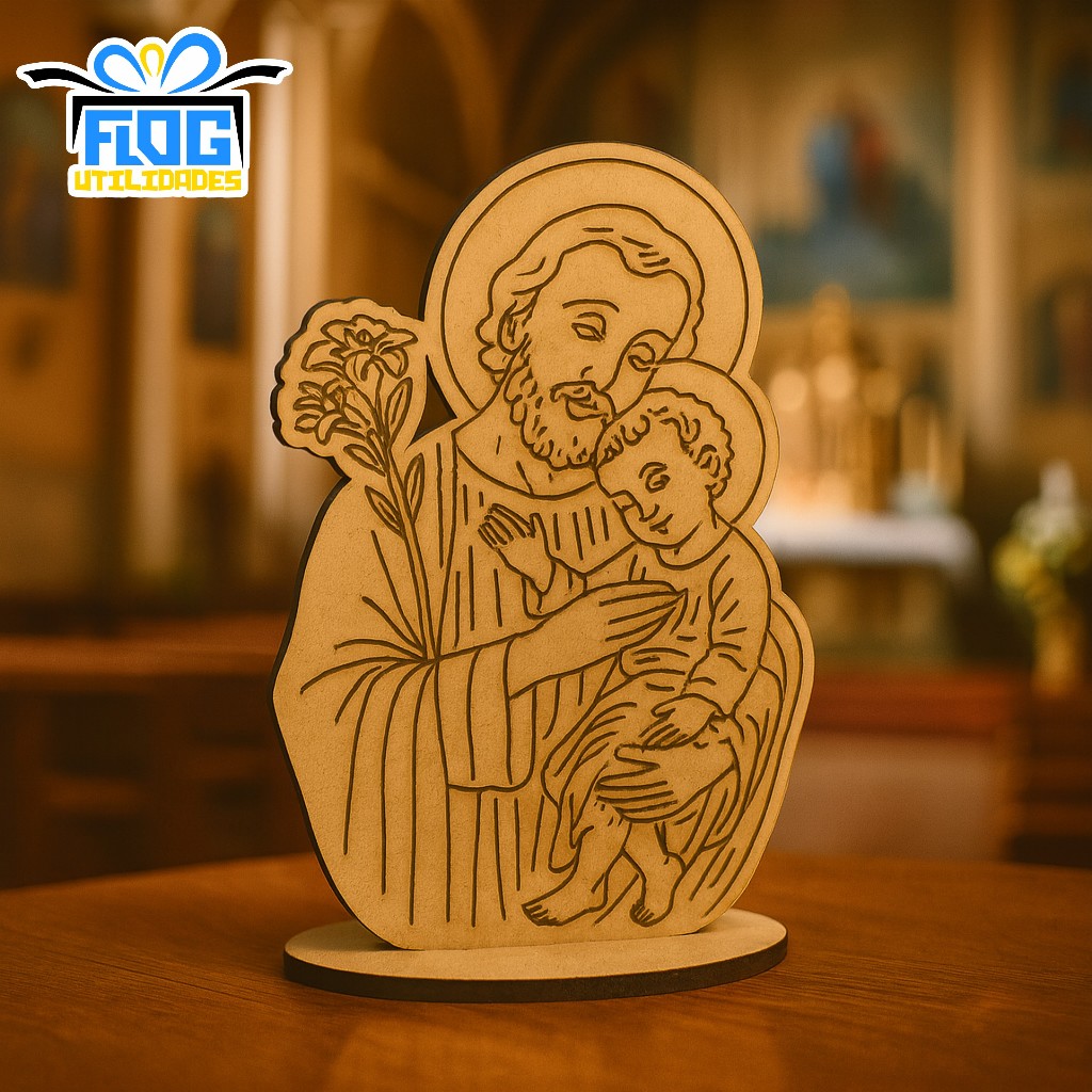 Kit Com 30 São José Em MDF cru - Lembrancinha Igreja Religião - Decorativa - Natal / Decoração em Oferta na Shopee