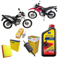 Kit Revisão Troca De Oleo Filtros Vela NGK Honda Bros NXR 150 160 Oleo 10w30 Semisintético Original