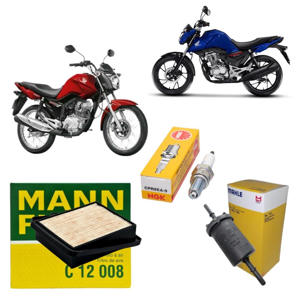 Kit Revisão Honda Cg Titan Fan 150 160 Vela Filtros Original em Oferta na Shopee