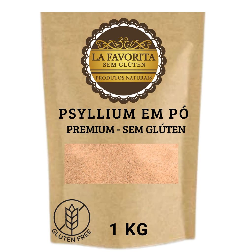 Psyllium em PÓ 1 KG -  Psilium-  Premium  - Sem Glúten  La Favorita em Oferta na Shopee