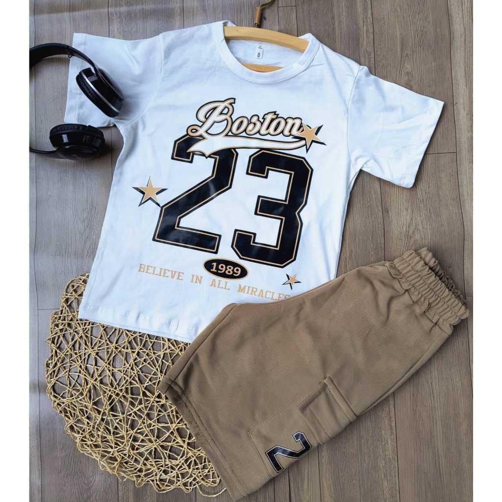 Conjunto Infantil Juvenil Masculino Bermuda e Camiseta 2 a 12 anos conjunto verão