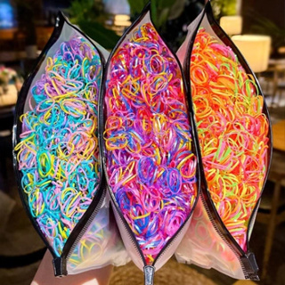 Peças Bolsa Elástico De Cabelo De Borracha Descartável Acessórios Multicolorido Para Menina em Oferta na Shopee