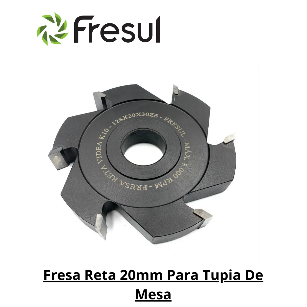 Fresa Reta 20mm Para Tupia De Mesa
