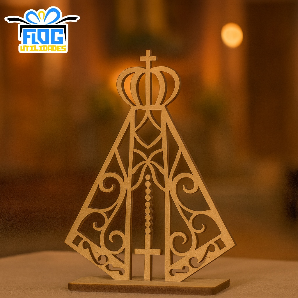 Kit Nossa Senhora Vazado Em MDF cru - Lembrancinha Igreja Religião - Decorativa - Natal / Decoração