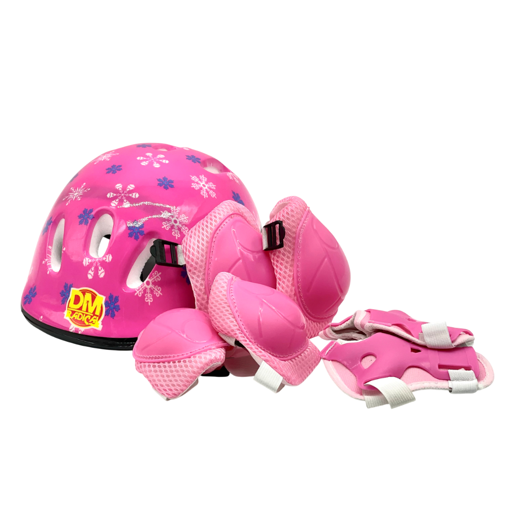 Kit Proteção Infantil Radical Plus Rosa – Patins, Skate e Bicicleta | DM Toys