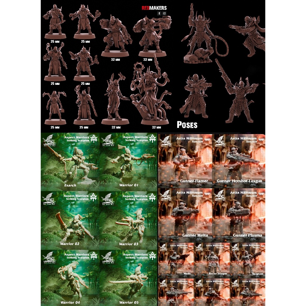 Kill Teams Warhammer 40k - Miniaturas Proxies Para Jogar Angels of Death Kasrkin Nemesis Claw (...) em Oferta na Shopee