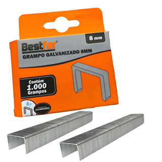 Grampo Para Grampeador Galvanizado Tapeceiro 8mm 1000 Unidades em Oferta na Shopee