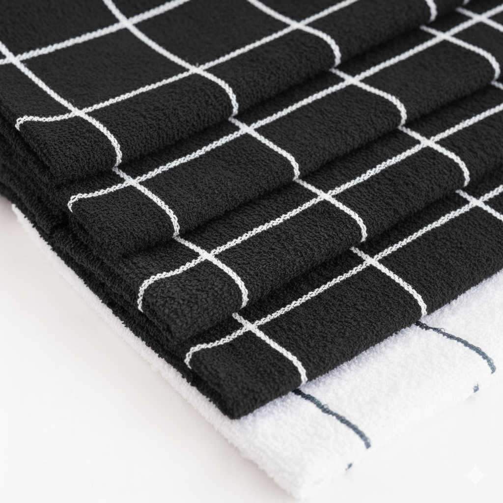 kit 4 Pano de Prato Preto 45x60cm 100% Algodão – Grosso e Atoalhado Chef em Oferta na Shopee