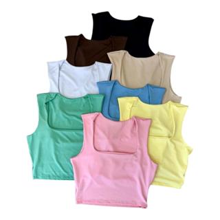 CROPPED DECOTE QUADRADO TOP FEMININO BÁSICO ! TAMANHO ÚNICO VESTE DE 38 A 42 TECIDO SUPLEX em Oferta na Shopee