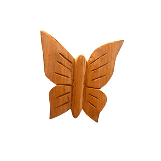 Borboleta madeira maciça artesanal decoração em Oferta na Shopee