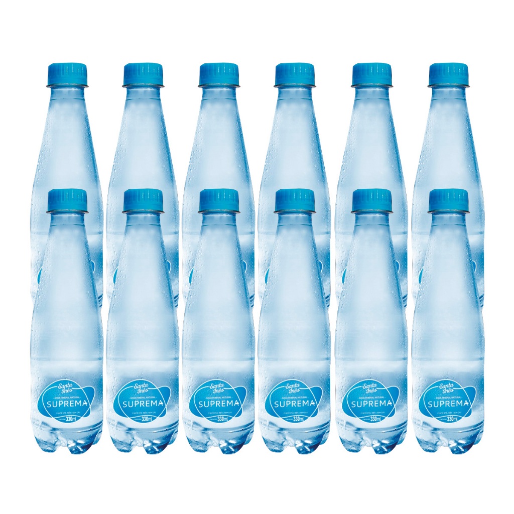 Agua Mineral Pura Com S/ Gás Suprema 330ml Kit 12Un em Oferta na Shopee