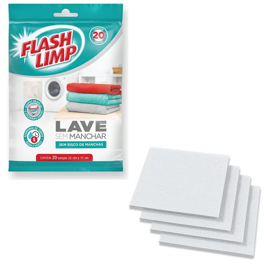 Lave Sem Manchar 20 folhas Flash Limp