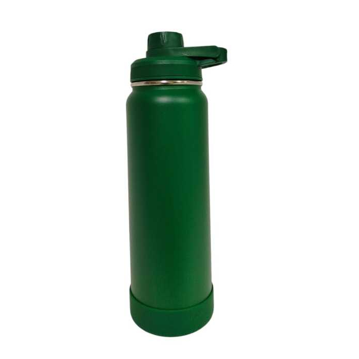 Garrafa Térmica Aço Inox com Base da Mesma Cor verde escuro– 800ml / 1L / 1,2L