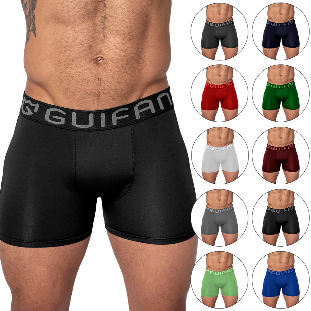 Kit 5 Cuecas Boxers Masculina Microfibra Elasticidade Alta Moda Íntima Elegante Confortável Lisa