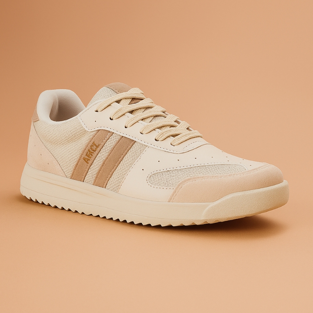 Tênis Feminino Casual Aszus – Design Moderno com Detalhes em Couro e Camurça