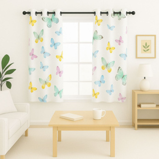 Cortina Borboleta 2,40 x 1,70 Para Decoração Moderna Casa em Oferta na Shopee