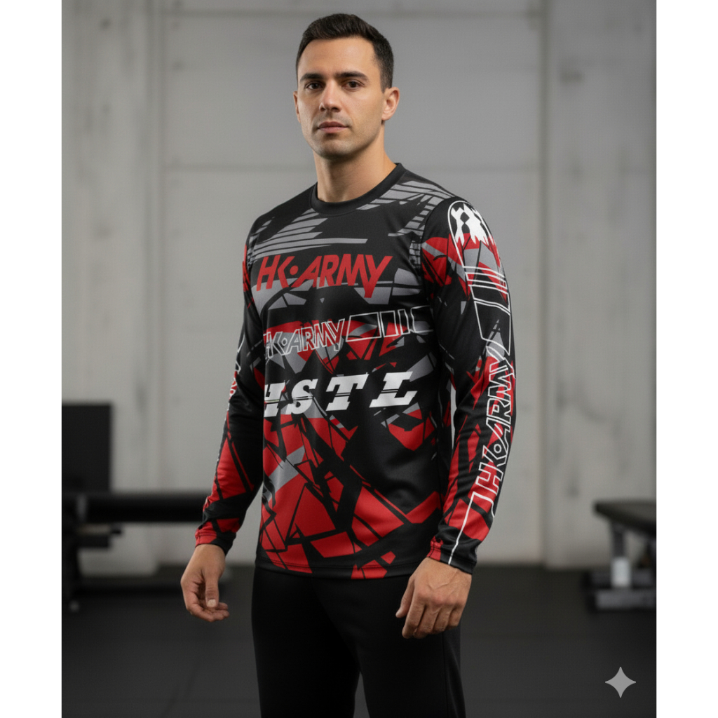 Camisa Manga Longa HK Army 5 Paintball Air Soft - Dry Fit Esportiva Proteção UV