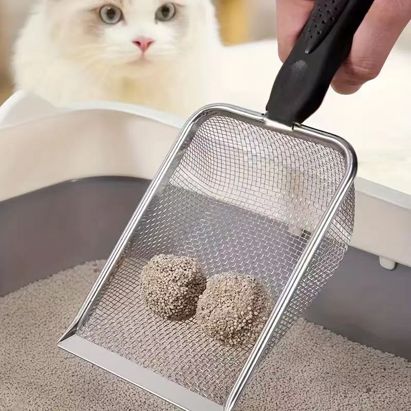 Pá Higiênica De Areia para Gatos Peneira Coletora Aço Inox em Oferta na Shopee