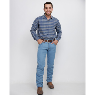Calça Jeans Masculina Country Delave Rodeio Western Com Elastano Premium Reforçada em Oferta na Shopee