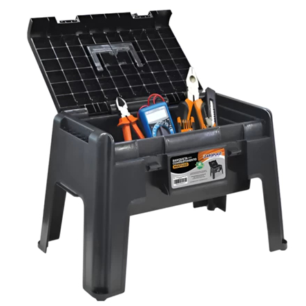 Banqueta Com Compartimento Multiuso Preta - TOY 25833 em Oferta na Shopee