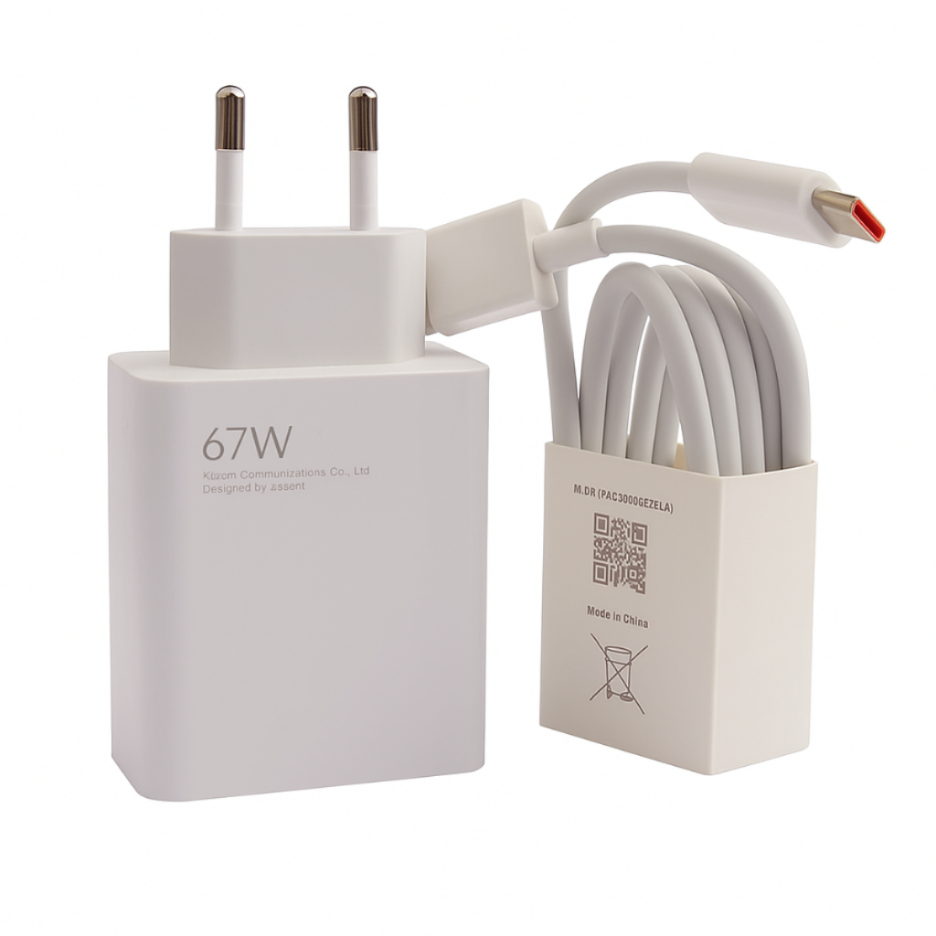 Fonte Carrega Super Rápido 67W Tipo C com Cabo USB-C Fonte Turbo Power Bivolt Carga Segura Para Tablets Celulares Fones