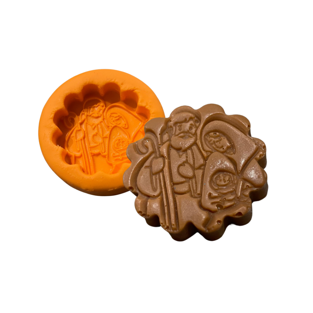 Molde de Silicone Tag Sagrada Família. Para Fabricação de Sabonete, Vela, Resina ou Gesso.