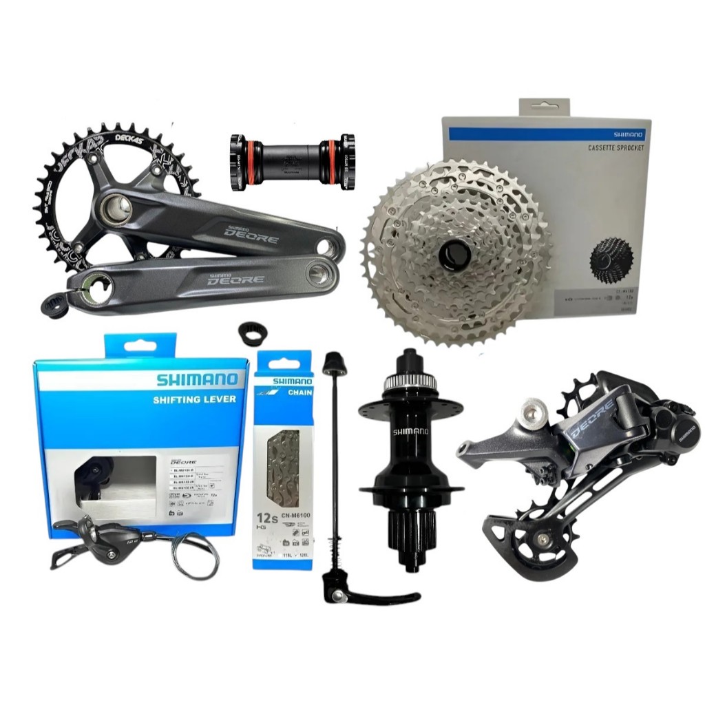 Kit Shimano Deore M6100 12v Completo c/ Cubo Micro Spline 32f
