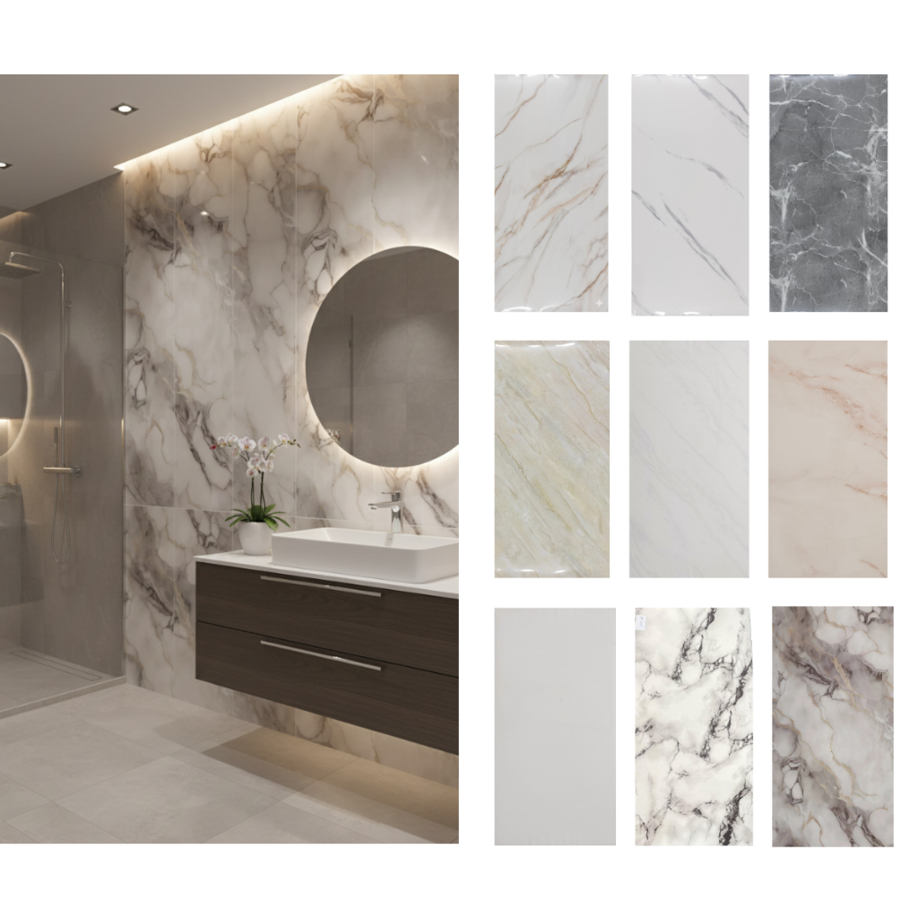 Placa Decorativa Adesiva 30x60 Revestimento em Mármore Adesivas Banheiro Cozinha Lavabo Brilhante em Oferta na Shopee