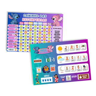 Kit Quadro De Tarefas + Quadro De Rotina Tema Stitch em Oferta na Shopee