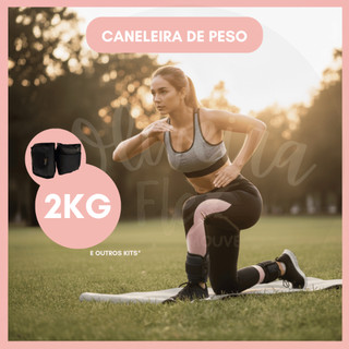 Tornozeleira Caneleira rosa Peso 2kg Par/Unidade Treino Exercício Crossfit Fitness Musculação Top!!