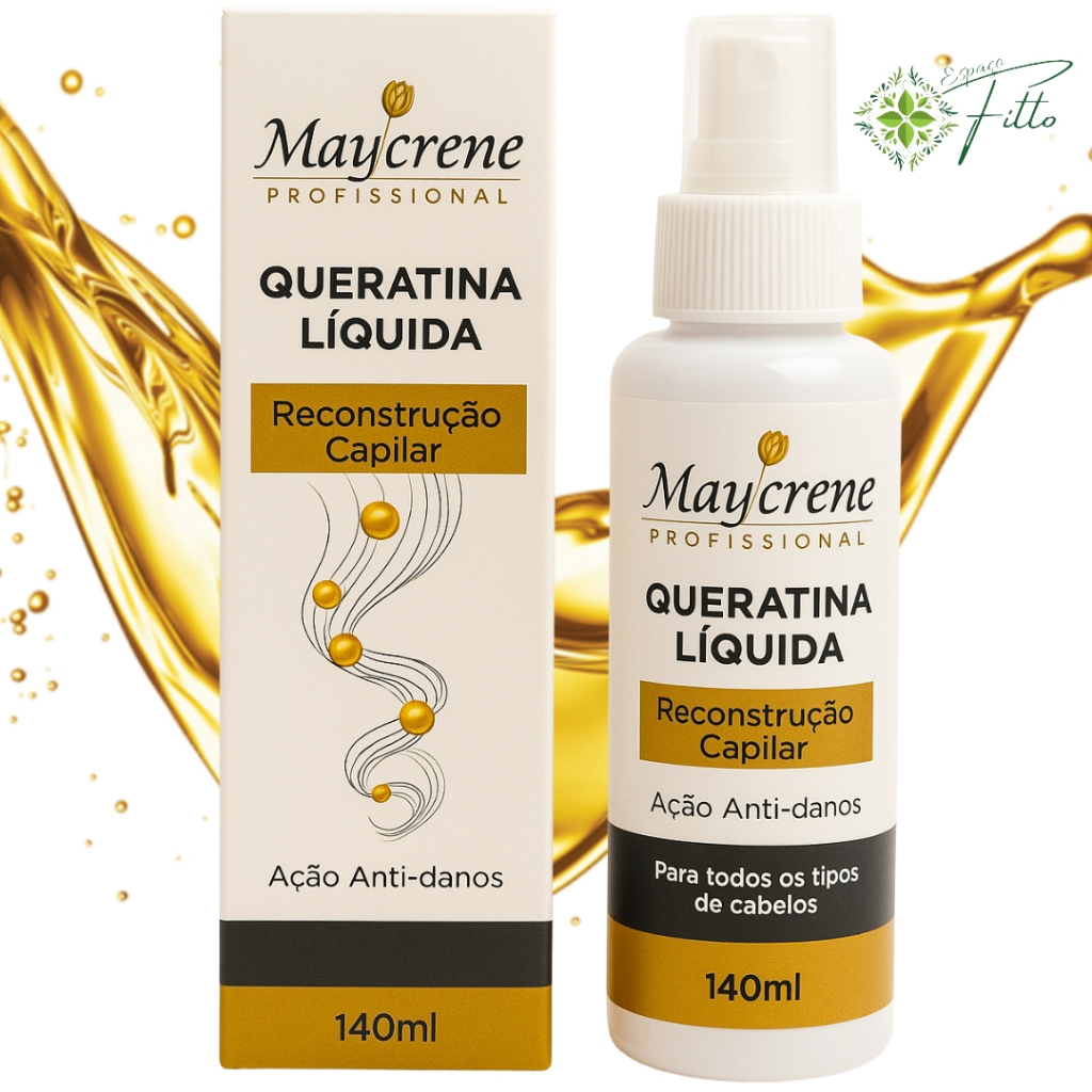 Queratina líquida maycrene 120ml cabelos fortes e lindos em Oferta na Shopee