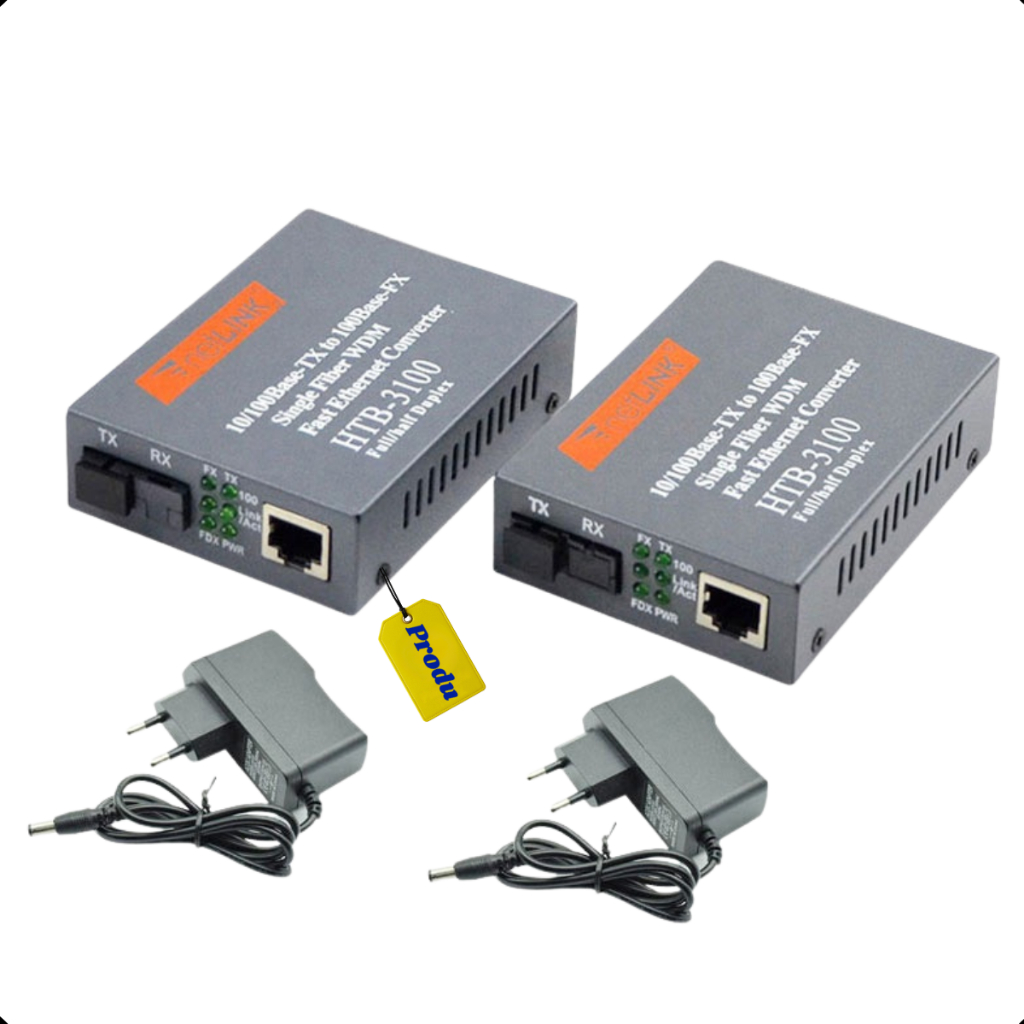 Conversores Midia Gigabit 1000 Mb (par A + B) Com Fonte Fibra Optica Produ