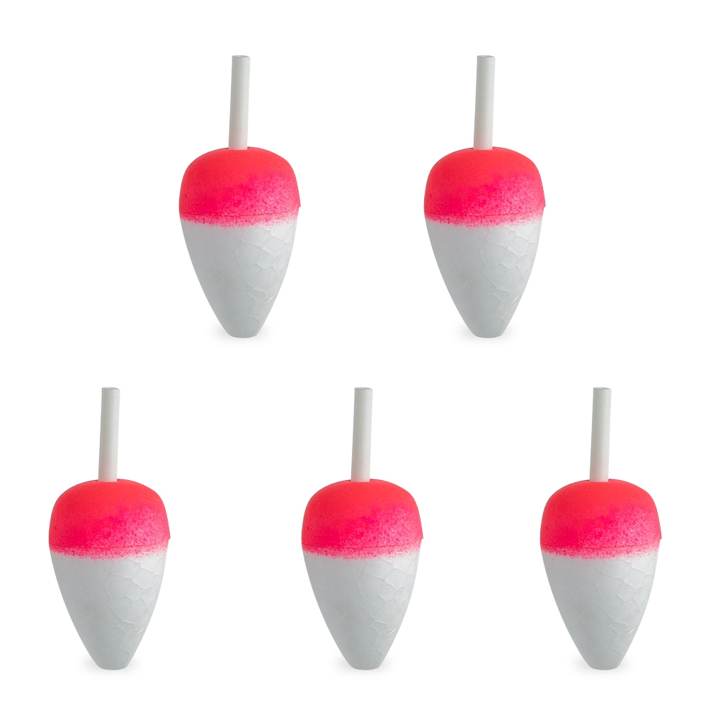Kit Boia Lambari De Isopor Para Pesca Nº 4  Pacote Com 5 Unidades Cor Rosa