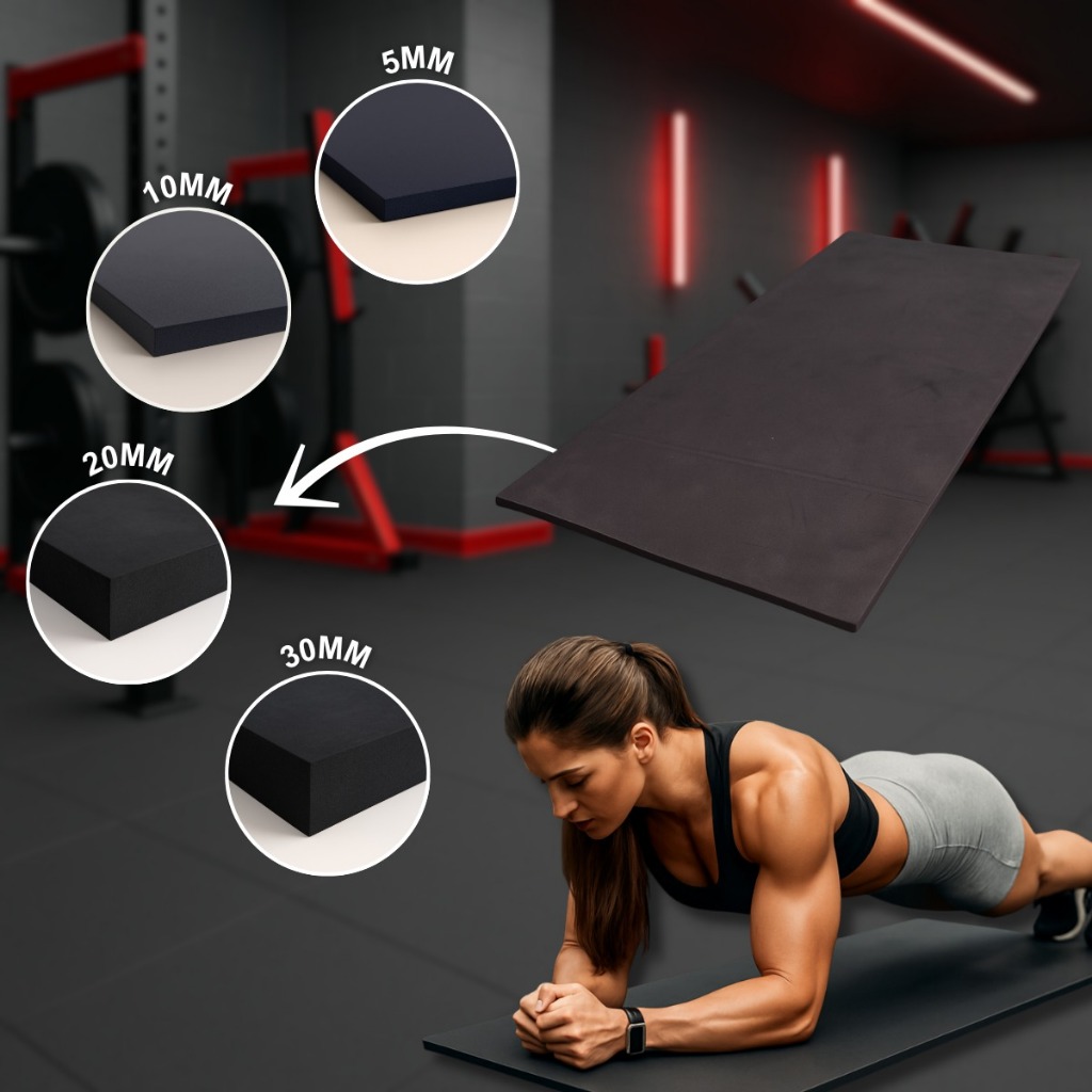 Colchonete EVA 100x50 Multiuso Academia Yoga Pilates Tatame Exercício Fitness Premium Crossfit