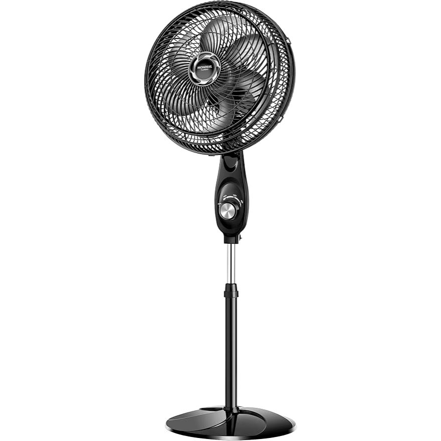 Ventilador de Coluna 30cm Turbo, Mondial, Preto/Prata, 50W, 110V - VT-30C-NB