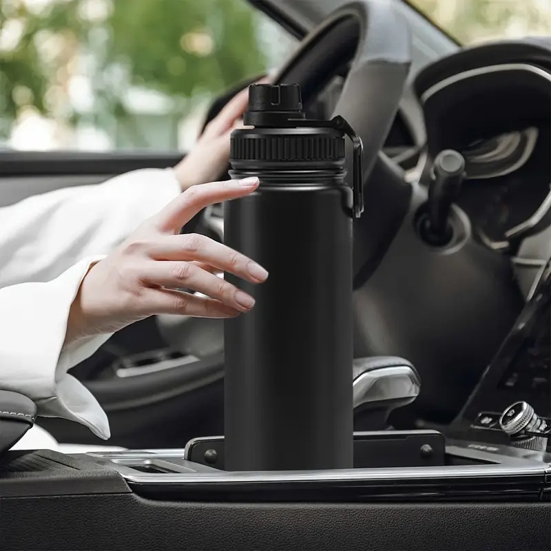 Imagem Garrafa Térmica Inox 800ml Esportiva Aço Inoxidável Quente e Frio Diversas Cores Durável Portátil